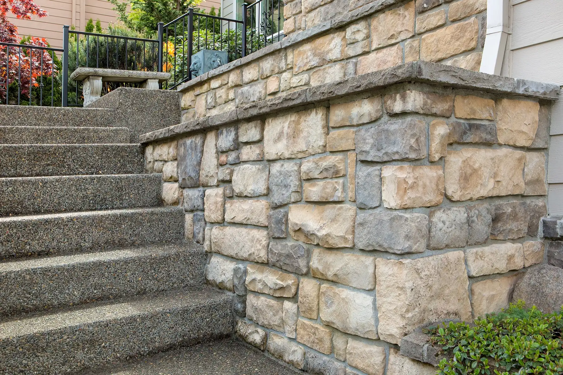 Custom stone veneer and masonry craftsmanship by Lastovica Masonry in Omaha, NE